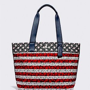 Americana Print Coach Tote Bag